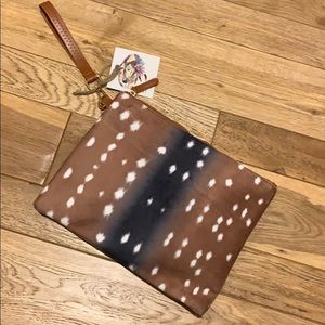 Brand new with tags faux axis hide wristlet